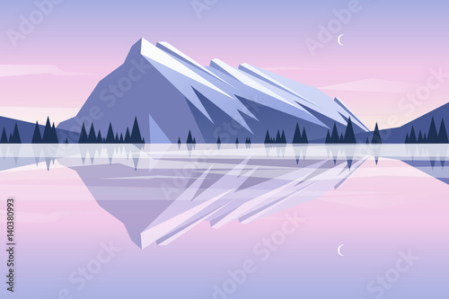 Mountains reflection in the lake