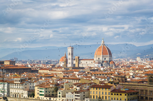 The birds over the Dome, Florence, Tuscany, Italy