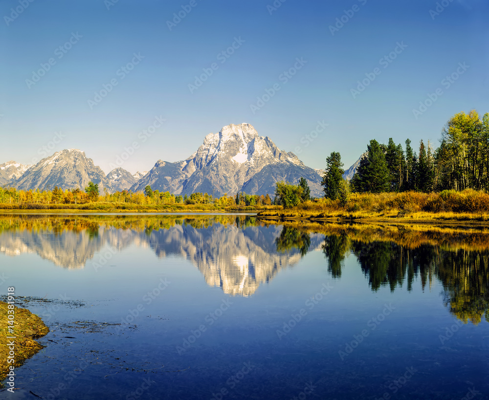 Mt.Moran and Oxbow Bend in Wyoming