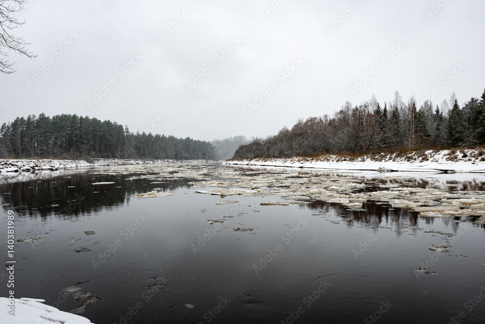 frozen countryside scene in winter frozen countryside scene in winter