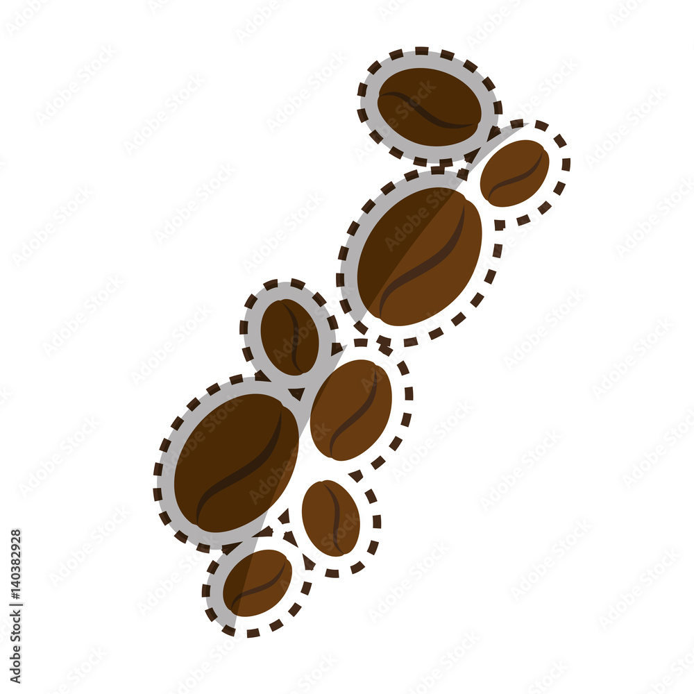 delicious coffee seeds icon vector illustration design