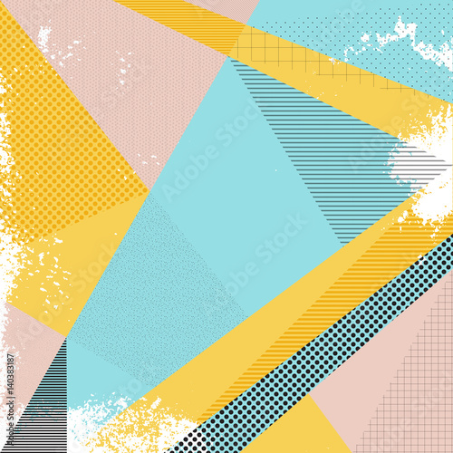 Abstract retro design background, memphis style.