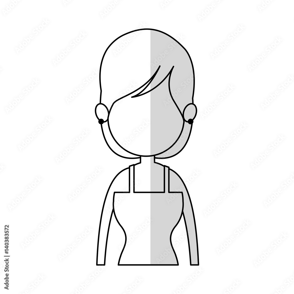 woman cartoon icon over white background. vector illustration woman cartoon icon over white background. vector illustration