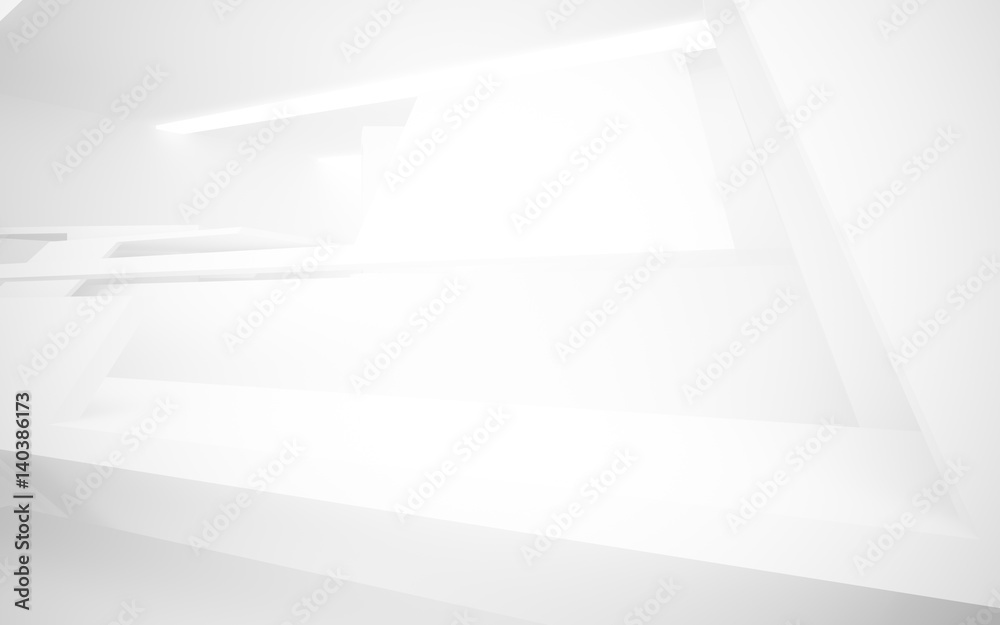 Abstract white and brown concrete parametric interior with window. 3D illustration and rendering. Abstract white and brown concrete parametric interior with window. 3D illustration and rendering.