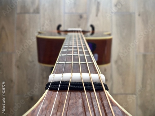 guitar neck and strings