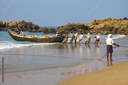 Indien - Fischer in Kovalam photo