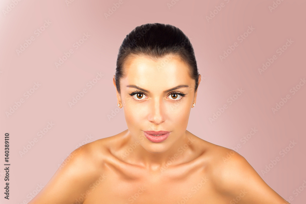 Beauty face of beautiful woman with clean fresh skin Beauty face of beautiful woman with clean fresh skin