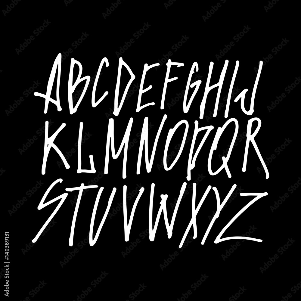 Graphic Font for your design. Hand drawn calligraphy lettering alphabet. Stylish letters with in figures. Vector illustration. Graphic Font for your design. Hand drawn calligraphy lettering alphabet. Stylish letters with in figures. Vector illustration.