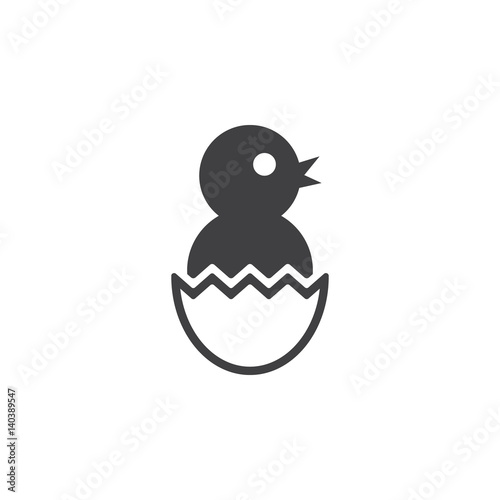 chick egg icon on the white background