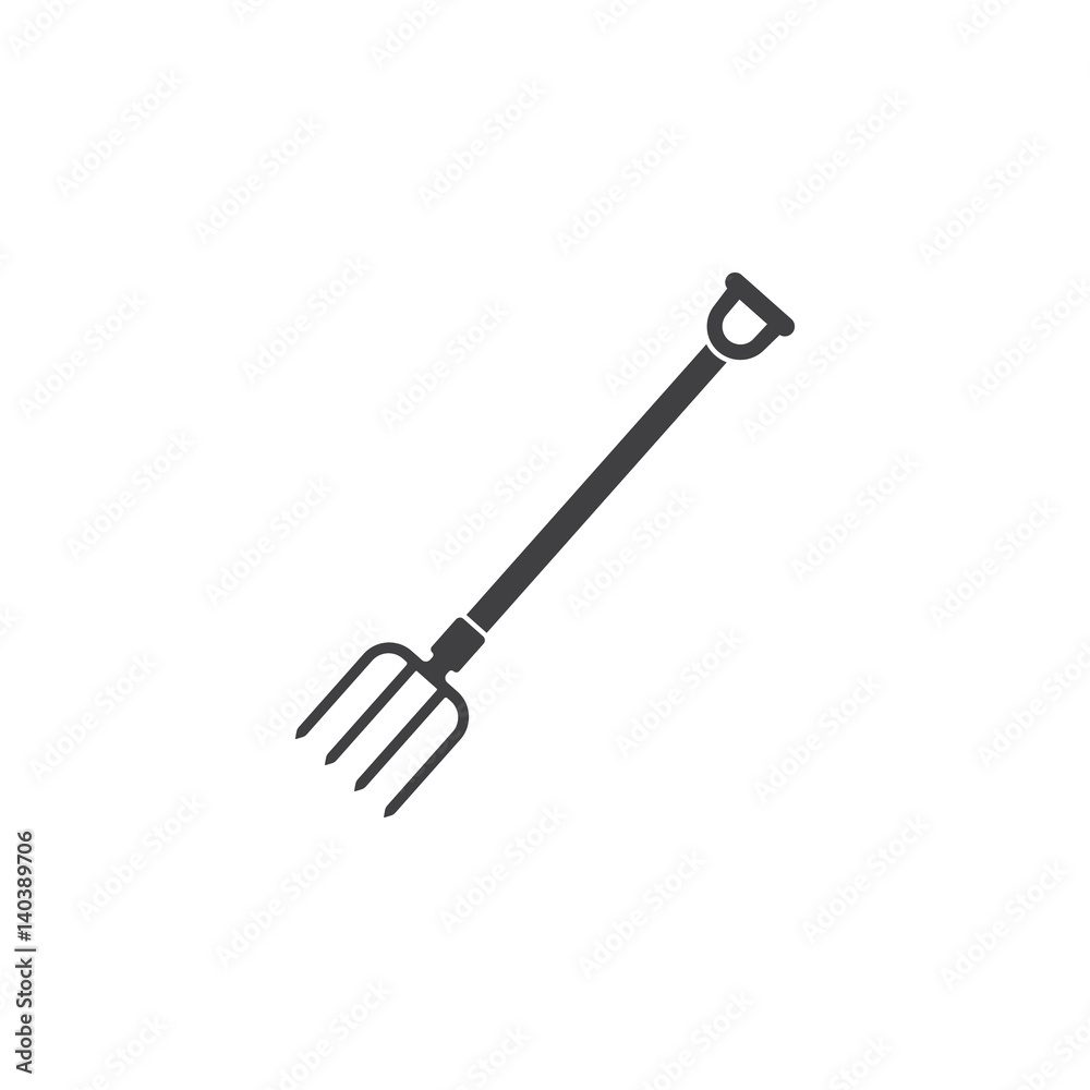 Fototapeta premium garden fork icon on the white background
