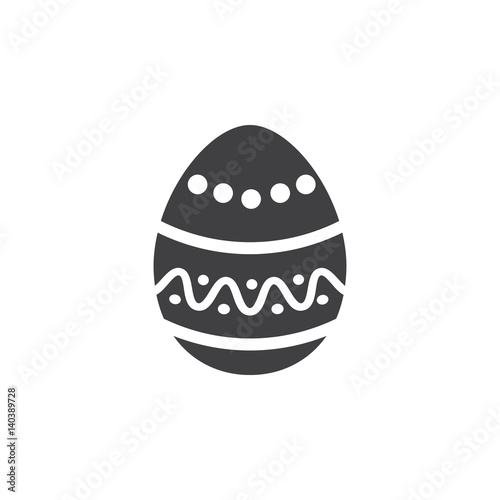 Easter egg icon on the white background
