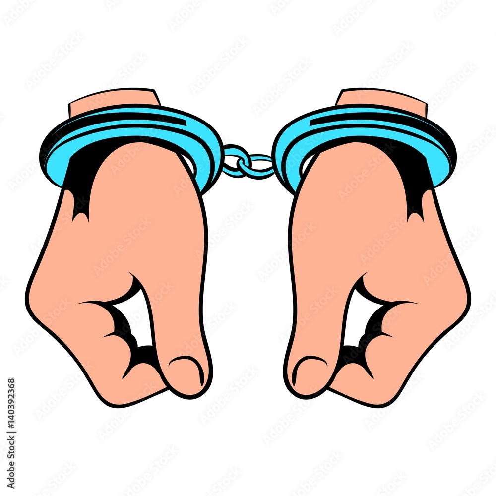 Hands in handcuffs icon, icon cartoon Stock Vector Adobe Stock