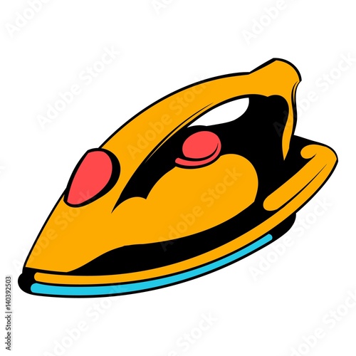 Iron icon, icon cartoon
