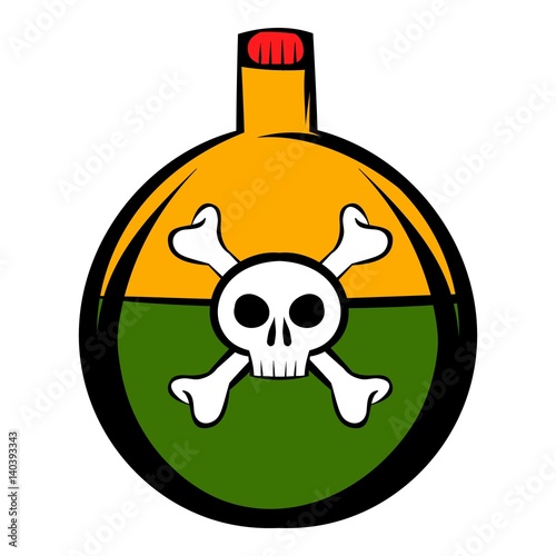 Poison icon cartoon