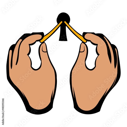 Picks in the lock icon cartoon