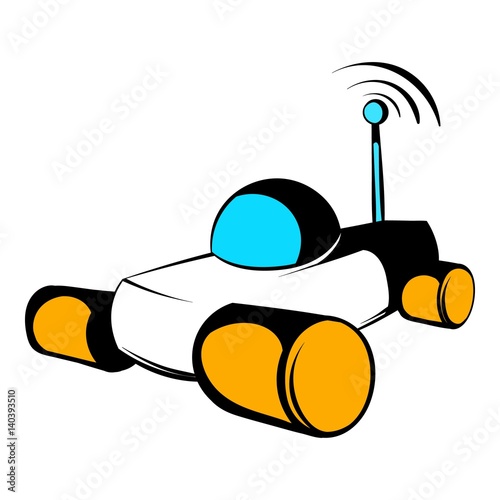 Mars exploration rover icon, icon cartoon