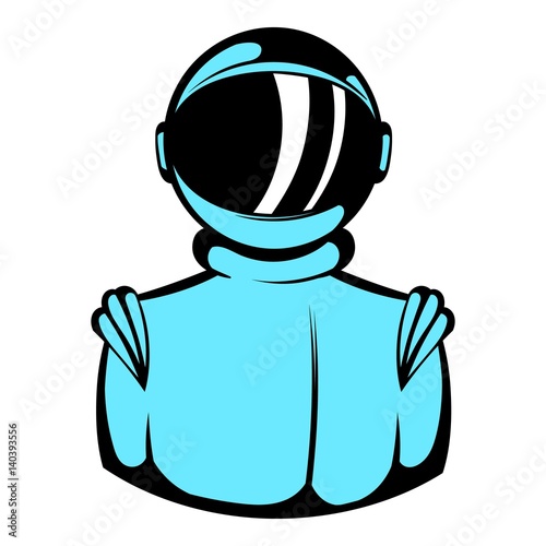 Astronaut in spacesuit icon, icon cartoon