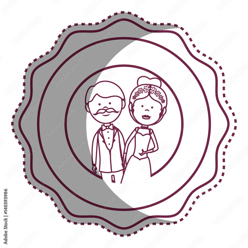 just married couple character card vector illustration design just married couple character card vector illustration design