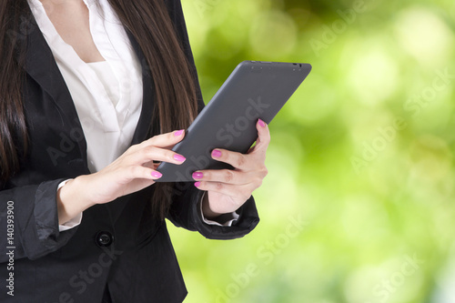 business woman with the tablet in your hands © carballo