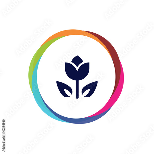 Abstract  Multicolor  App  Button