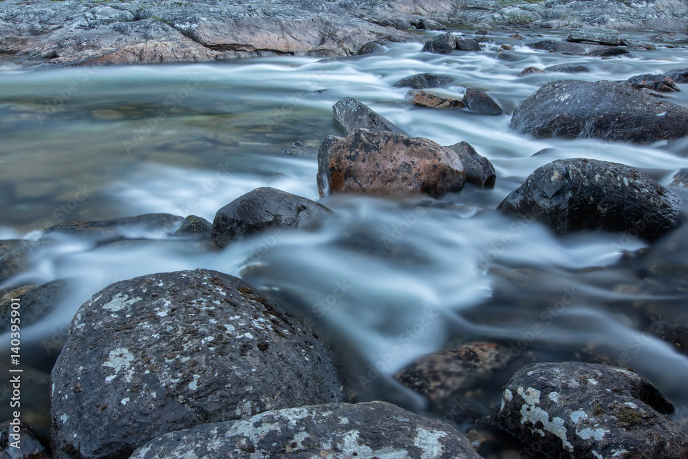 strong rapids in national park, Sweden, Scandinavia strong rapids in national park, Sweden, Scandinavia