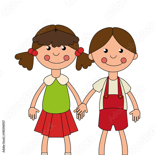 cute rag dolls icon vector illustration design