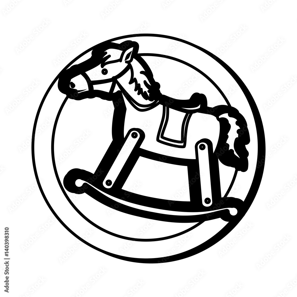 wooden horse toy icon vector illustration design wooden horse toy icon vector illustration design