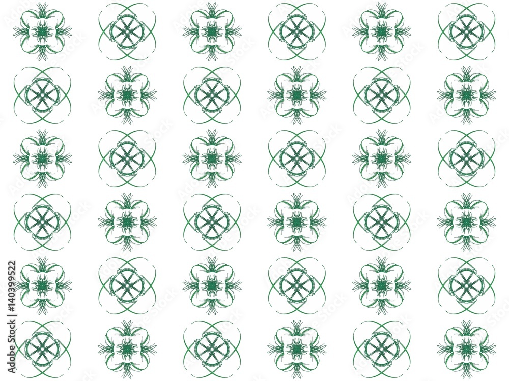 Texture with 3D rendering abstract fractal green pattern Texture with 3D rendering abstract fractal green pattern