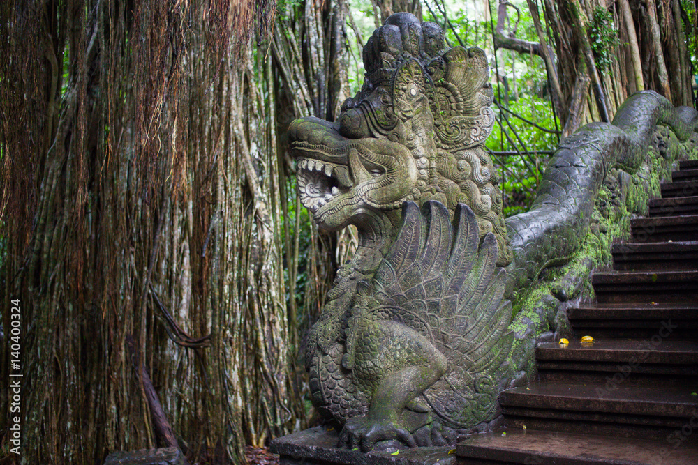 Dragon Bridge in Monkey Forest . Bali,Indonesia Dragon Bridge in Monkey Forest . Bali,Indonesia