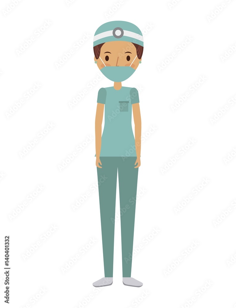 medical nurse woman icon over background. colorful design. vector illustration medical nurse woman icon over background. colorful design. vector illustration