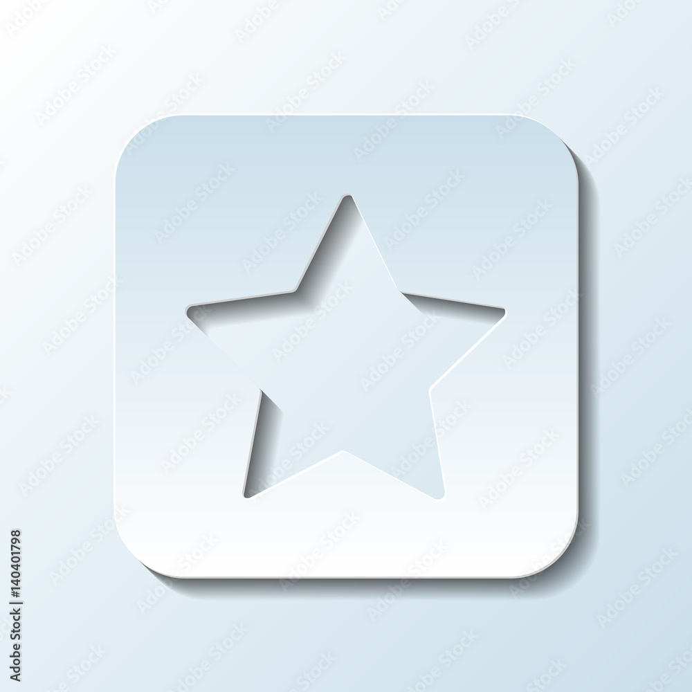 Paper Carved Simbol of Five-pointed Star - Vector Illustration Paper Carved Simbol of Five-pointed Star - Vector Illustration