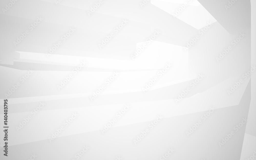 Abstract white interior highlights future. Architectural background. 3D illustration and rendering Abstract white interior highlights future. Architectural background. 3D illustration and rendering