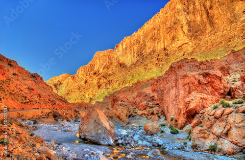 Todgha Gorge  a canyon in the Atlas Mountains. Morocco