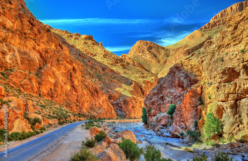 Fototapeta Naklejka Na Ścianę i Meble -  Todgha Gorge, a canyon in the Atlas Mountains. Morocco