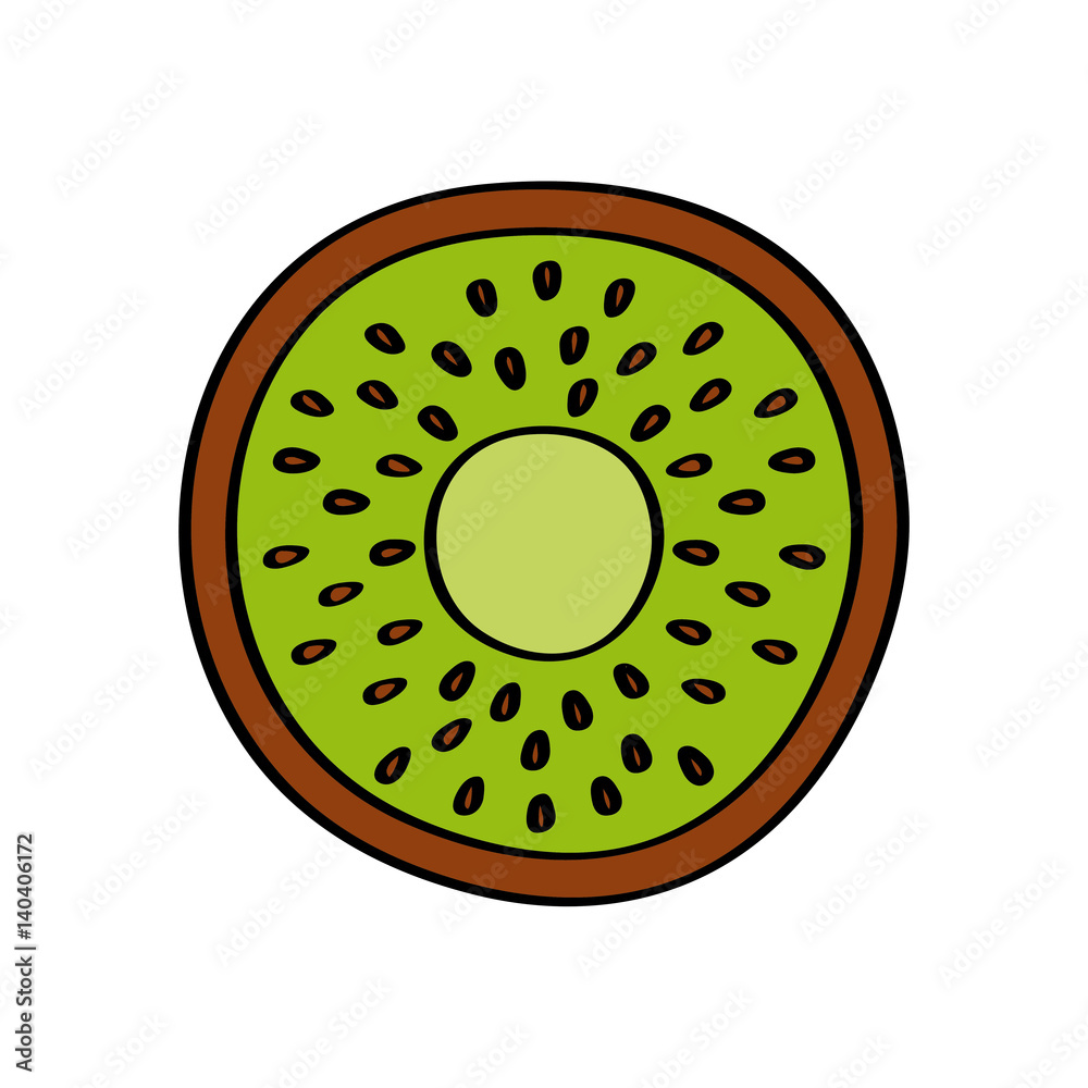 kiwi fruit icon over white background. colorful design. vector illustration kiwi fruit icon over white background. colorful design. vector illustration