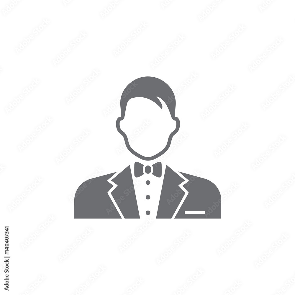 Man in formal wear, tuxedo icon. Vector illustration Man in formal wear, tuxedo icon. Vector illustration