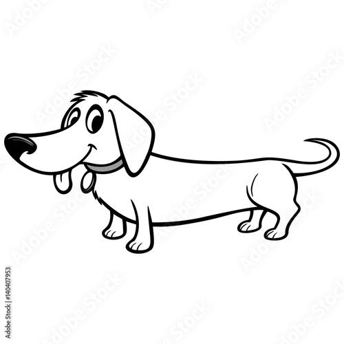 Dachshund Cartoon Illustration