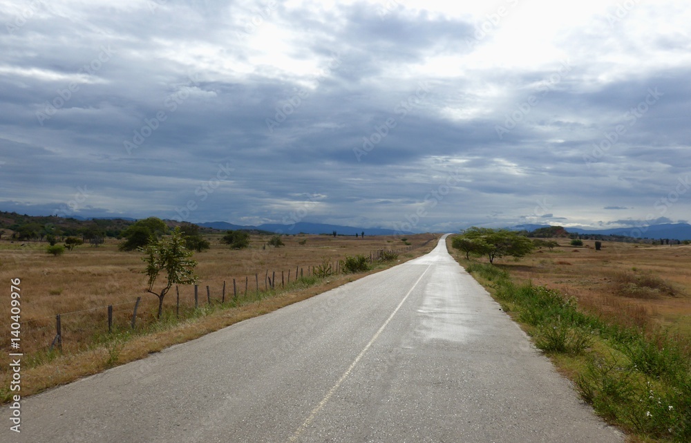 Driving into the Tatacoa desert near Nieva in south central Colombia. 