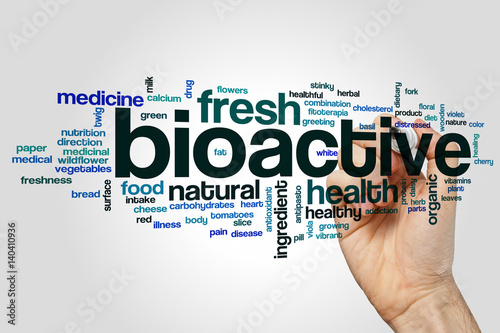 Bioactive word cloud photo