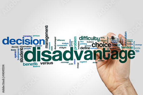 Fotografie Disadvantage word cloud