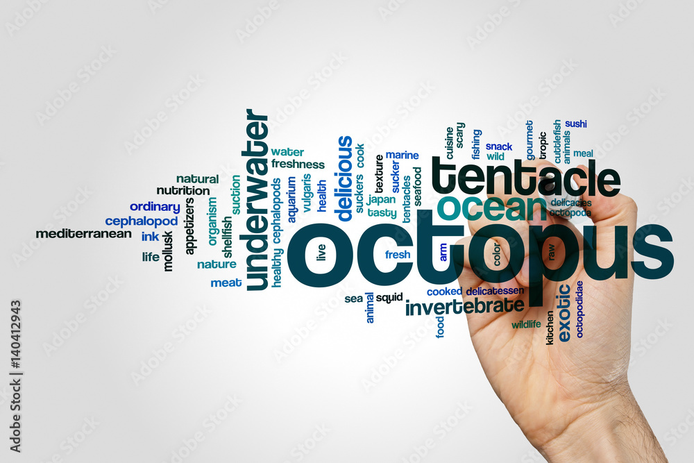 Octopus word cloud concept Octopus word cloud concept