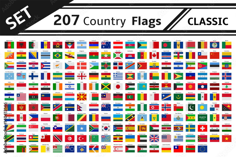 set-207-country-flag-stock-vektorgrafik-adobe-stock