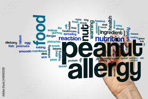 Peanut allergy word cloud