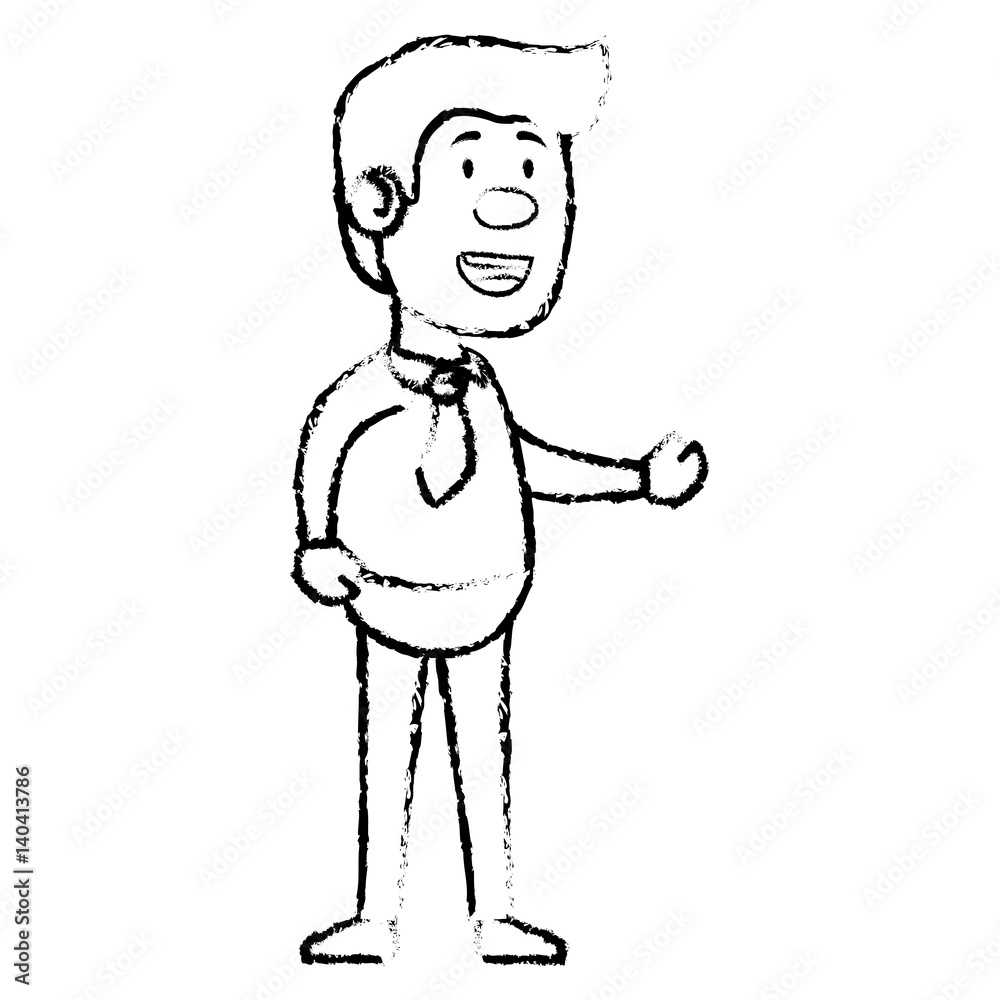 businessman avatar character icon vector illustration design