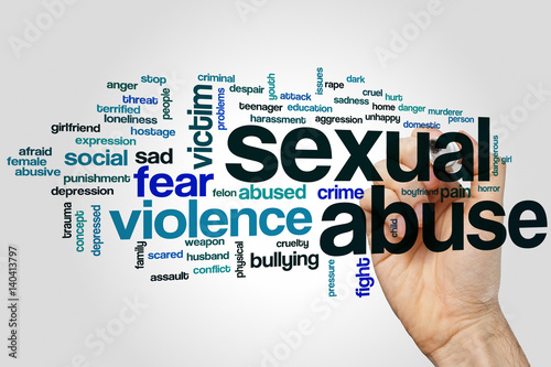 Sexual abuse word cloud photo