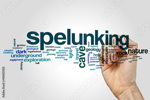 Spelunking word cloud
