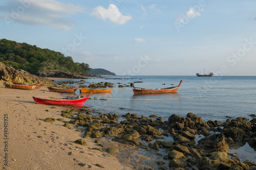 Boat on the beach on Koh Lanta, Thailand