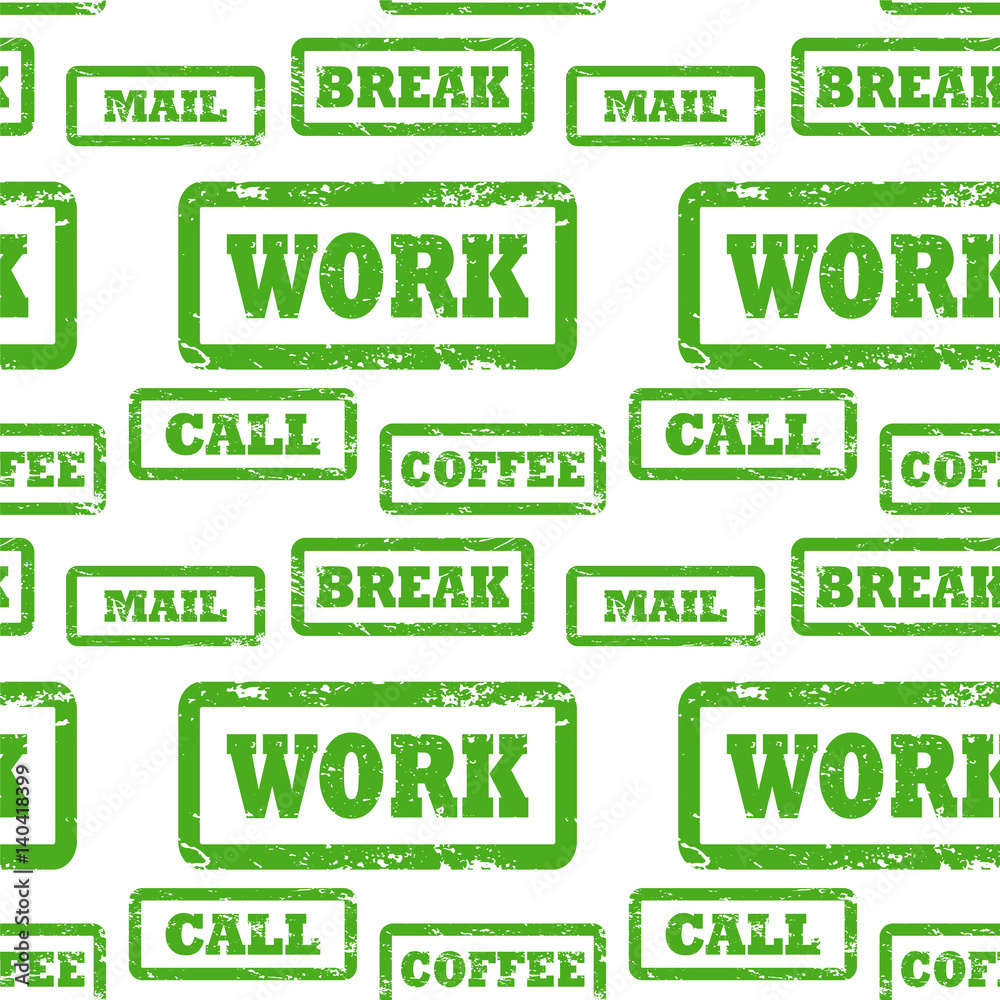 Rough stamped words vector pattern. Office work concepts seamless pattern. Rough stamped words vector pattern. Office work concepts seamless pattern.