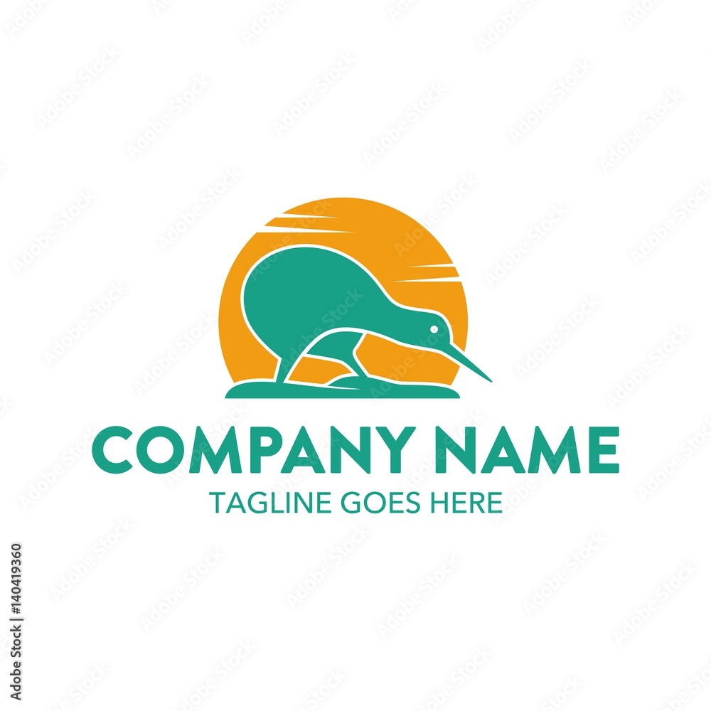 Kiwi Bird Unique Logo Template Kiwi Bird Unique Logo Template