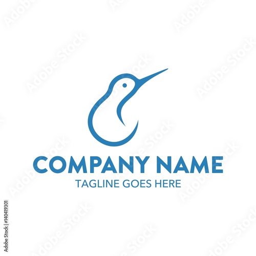 Kiwi Bird Unique Logo Template
